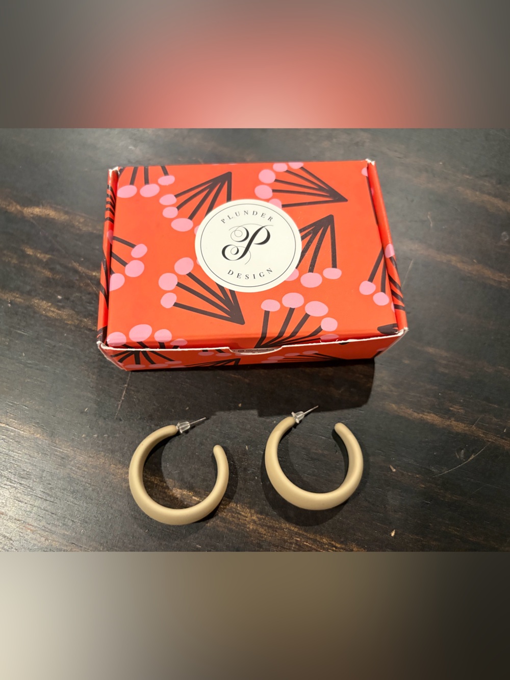 Tan Hoop Earrings
